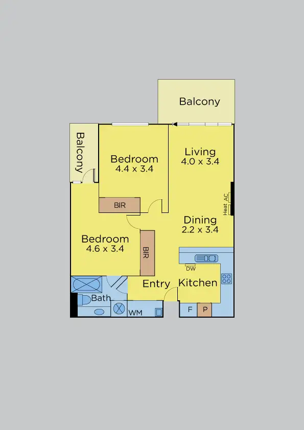 Floorplan of Homely apartment listing, 410/77 Village Way, Maribyrnong VIC 3032