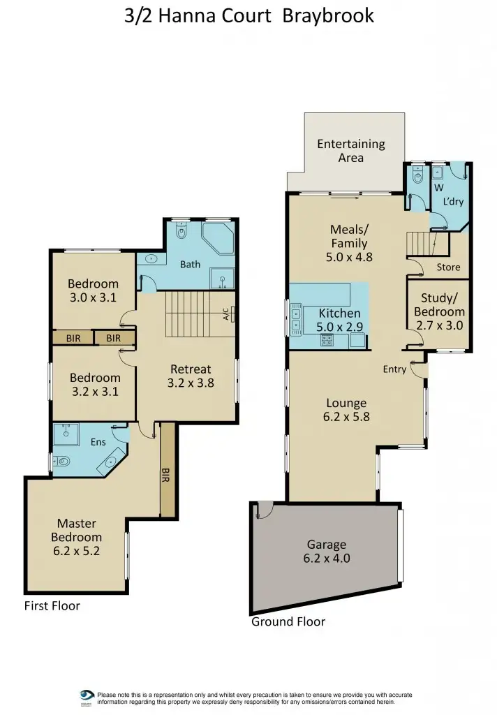 Floorplan of Homely townhouse listing, 3/2 Hanna Court, Braybrook VIC 3019