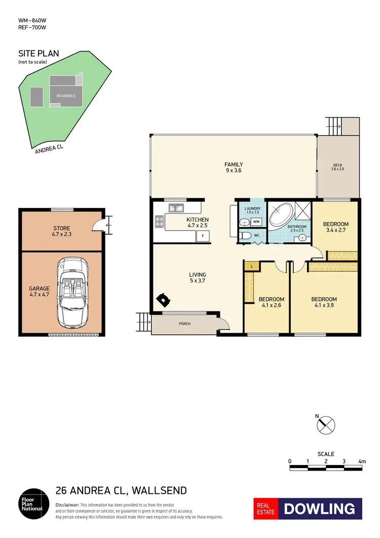 Floorplan of Homely house listing, 26 Andrea Close, Wallsend NSW 2287