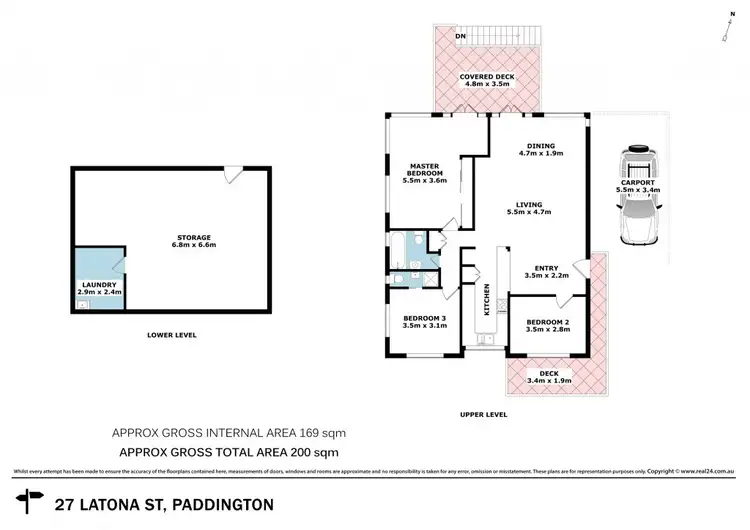 Floorplan of Homely house listing, 27 Latona Street, Paddington QLD 4064