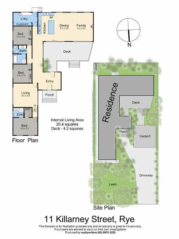 Floorplan of Homely house listing, 11 Killarney Street, Rye VIC 3941