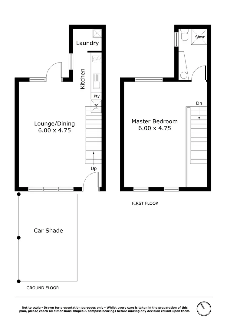 Floorplan of Homely townhouse listing, 4/34 Money Street, Perth WA 6000