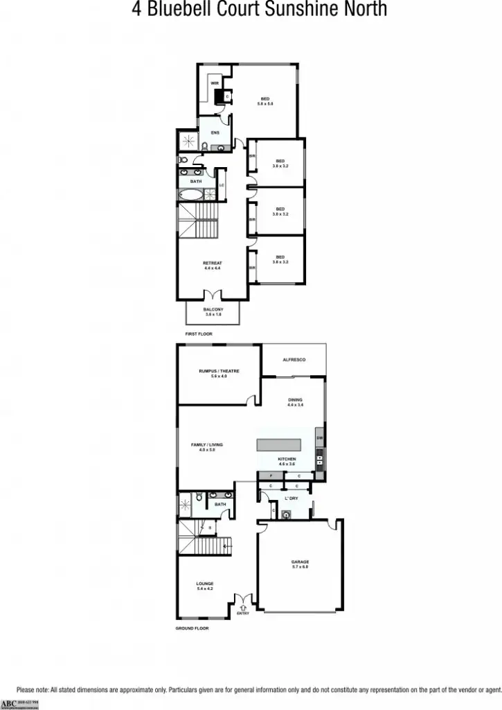 Floorplan of Homely house listing, 4 Bluebell Court, Sunshine North VIC 3020