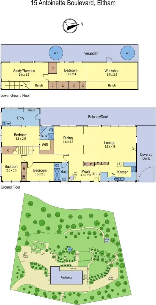 Floorplan of Homely house listing, 15 Antoinette Boulevard, Eltham VIC 3095