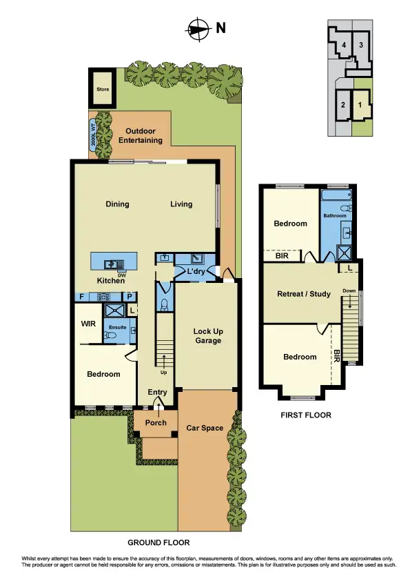 Floorplan of Homely townhouse listing, 1-4 7 Rose Street, Altona VIC 3018