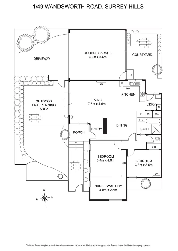 Floorplan of Homely unit listing, 1/49 Wandsworth Road, Surrey Hills VIC 3127