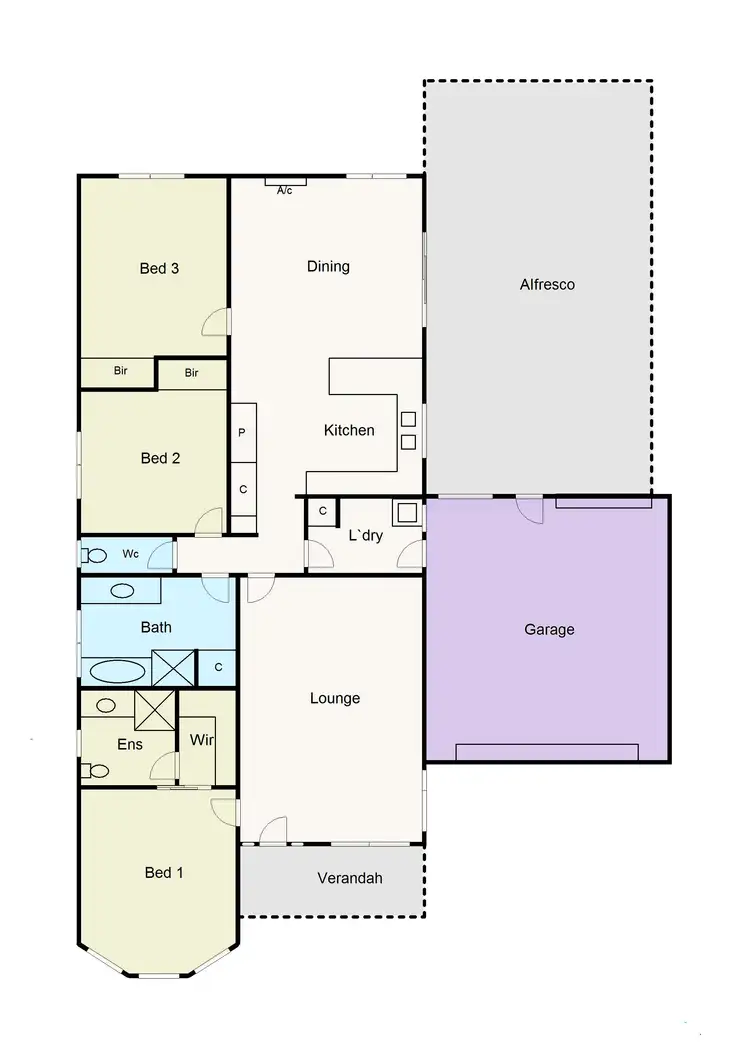 Floorplan of Homely house listing, 28 Stirling Drive, Lake Gardens VIC 3355