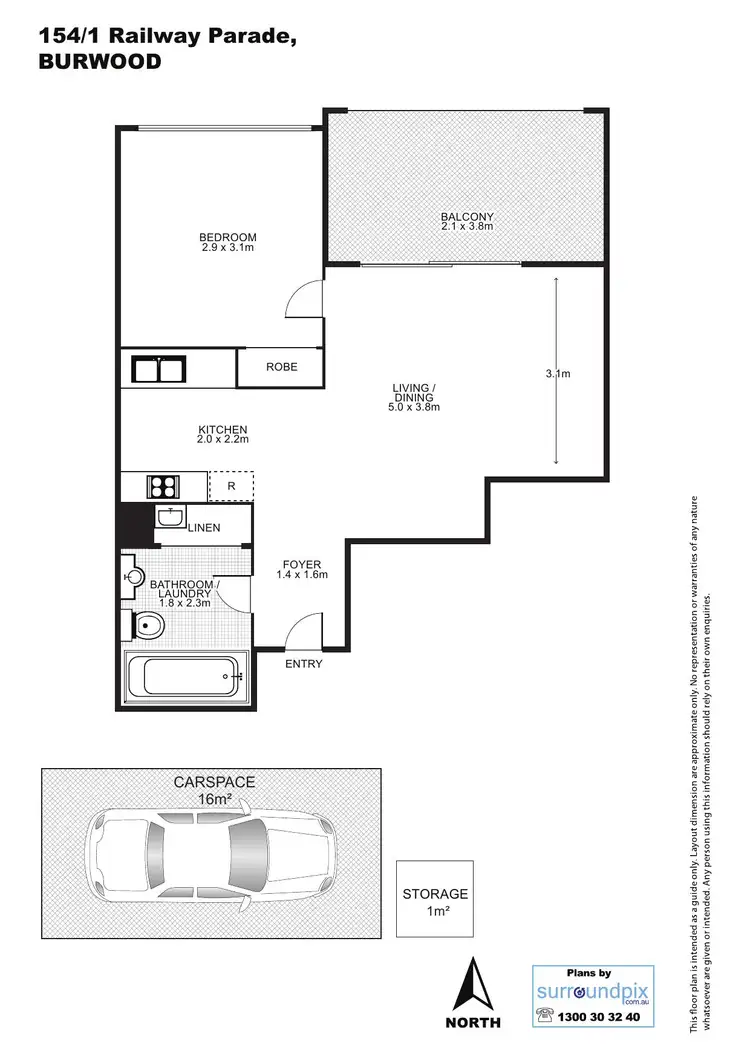 Floorplan of Homely apartment listing, 154/1 Railway Parade, Burwood NSW 2134