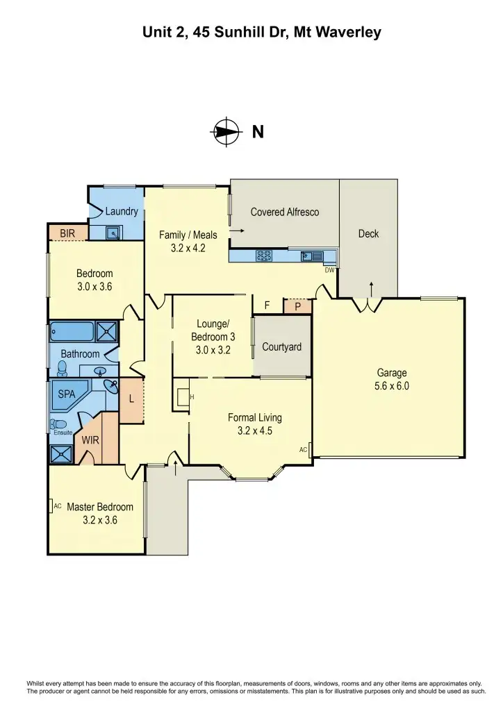 Floorplan of Homely unit listing, 2/45 Sunhill Road, Mount Waverley VIC 3149
