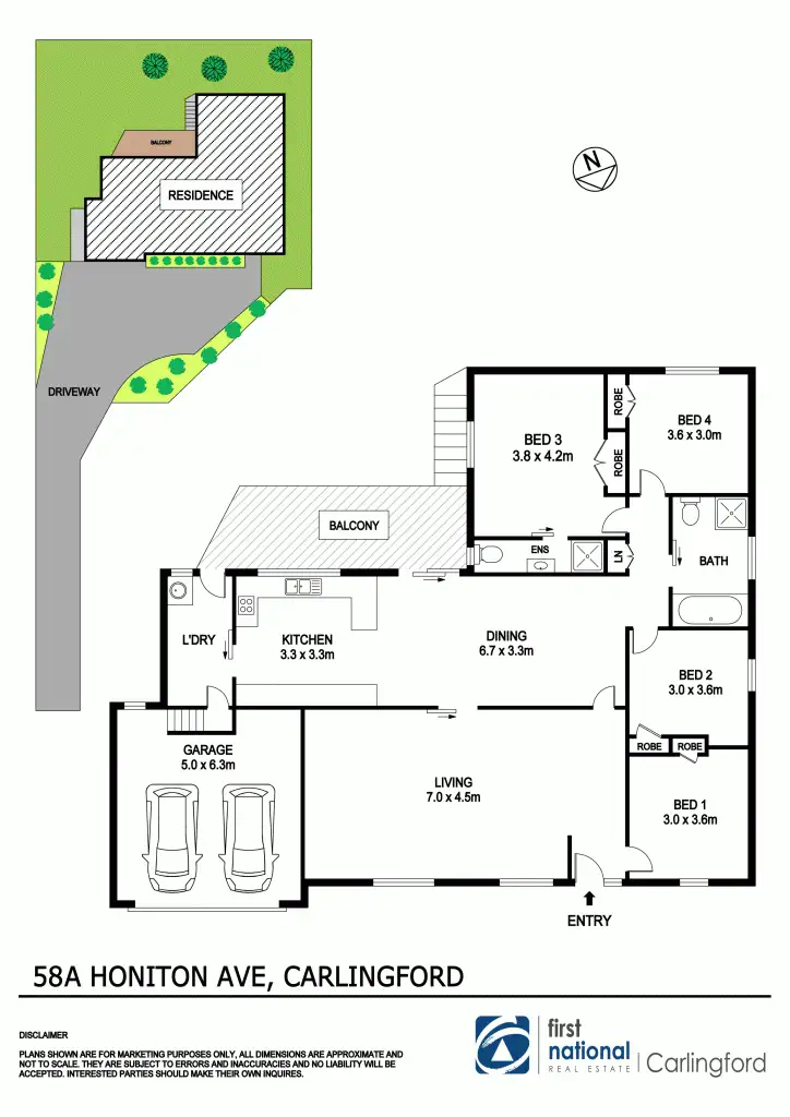Floorplan of Homely house listing, 58A Honiton Avenue, Carlingford NSW 2118