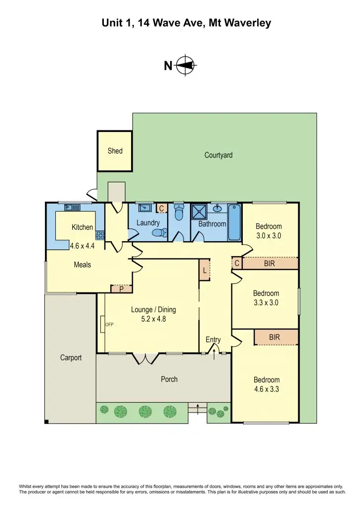 Floorplan of Homely townhouse listing, 1/14 Wave Avenue, Mount Waverley VIC 3149