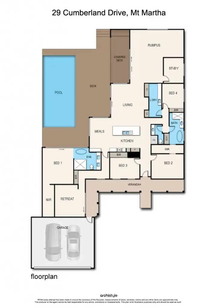 Floorplan of Homely house listing, 29 Cumberland Drive, Mount Martha VIC 3934