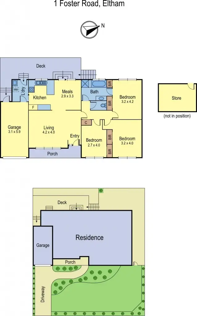 Floorplan of Homely house listing, 1 Foster Road, Eltham VIC 3095