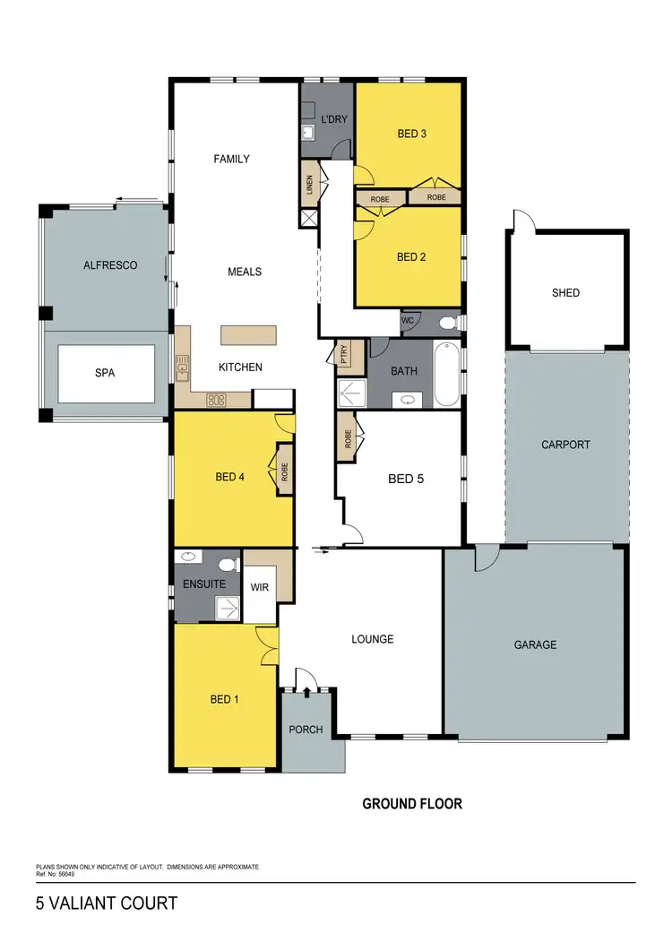 Floorplan of Homely house listing, 5 Valiant Court, Golden Square VIC 3555