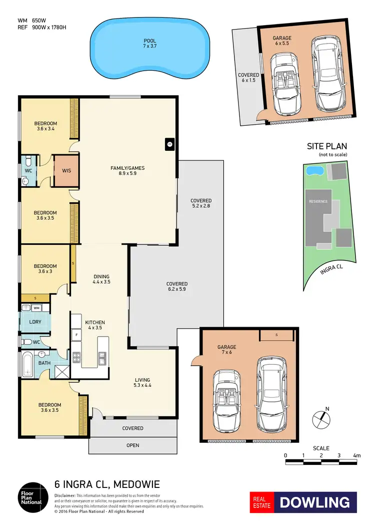 Floorplan of Homely house listing, 6 Ingra Close, Medowie NSW 2318