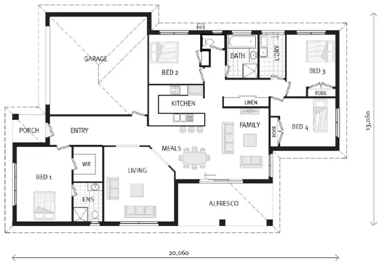 Floorplan of Homely house listing, 8 Glenda Court, Robinvale VIC 3549