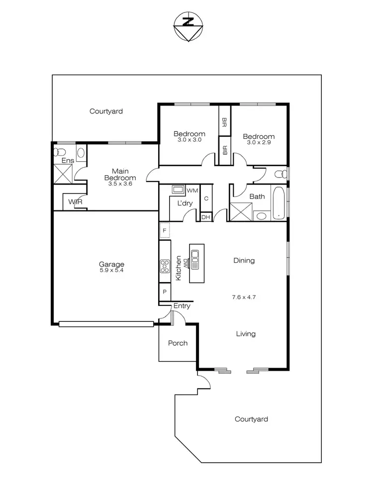 Floorplan of Homely townhouse listing, 5/908 Geelong Road, Canadian VIC 3350