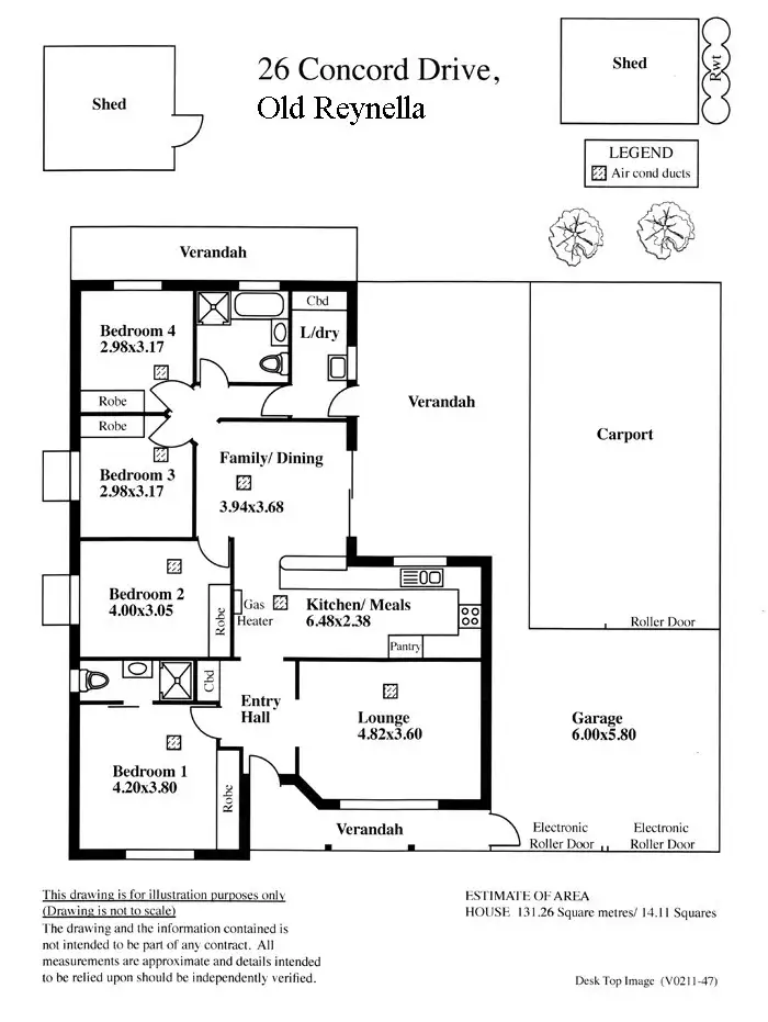 Floorplan of Homely house listing, 26 Concord Drive, Old Reynella SA 5161
