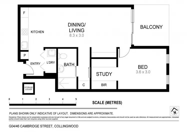 Floorplan of Homely unit listing, G04/46 Cambridge Street, Collingwood VIC 3066
