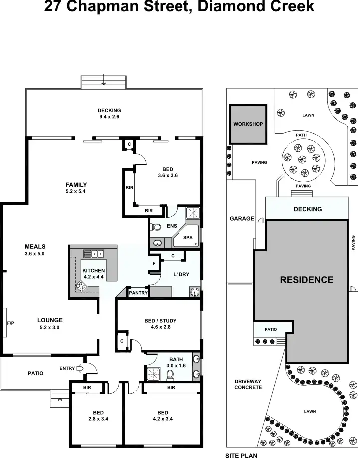 Floorplan of Homely house listing, 27 Chapman Street, Diamond Creek VIC 3089
