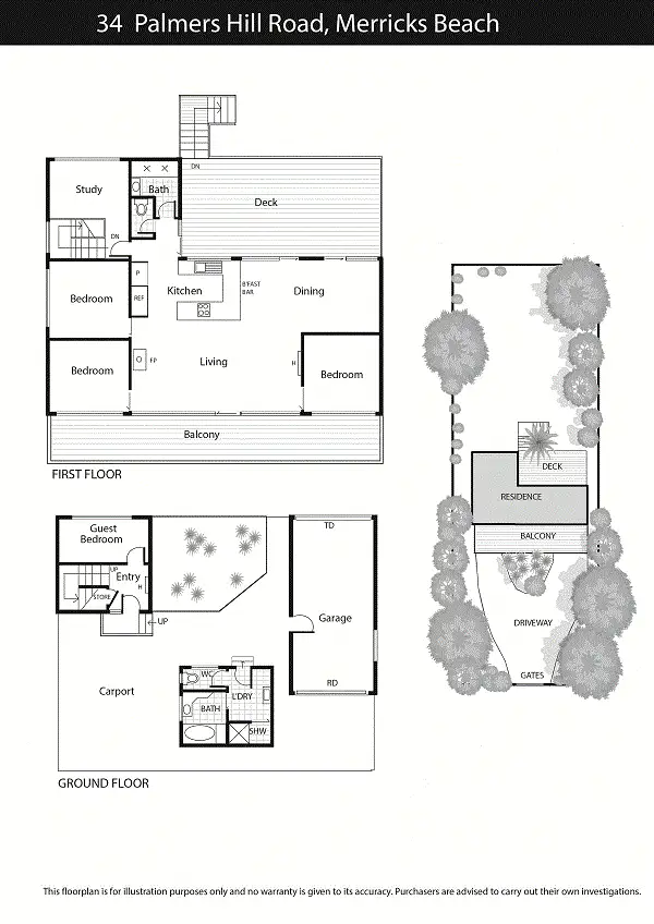 Floorplan of Homely house listing, 34 Palmers Hill Road, Merricks Beach VIC 3926
