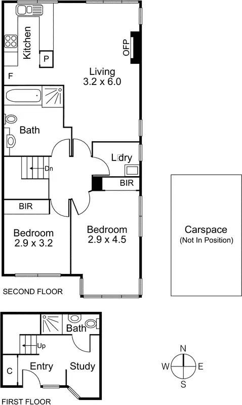 Floorplan of Homely townhouse listing, 30/419 Lygon Street, Carlton VIC 3053