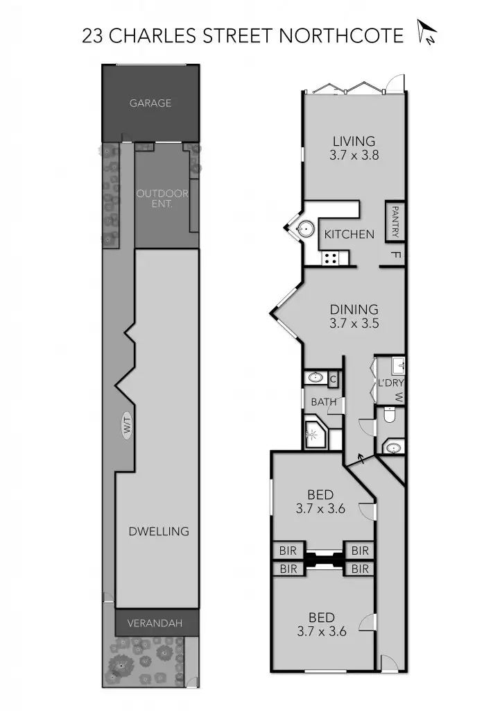 Floorplan of Homely house listing, 23 Charles Street, Northcote VIC 3070