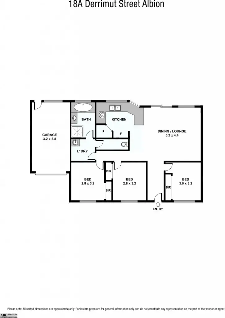 Floorplan of Homely unit listing, 18A Derrimut Street (Albion), Sunshine VIC 3020