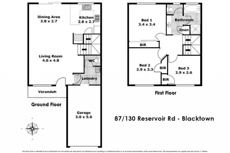 Floorplan of Homely townhouse listing, 87/130 Reservoir Road, Blacktown NSW 2148