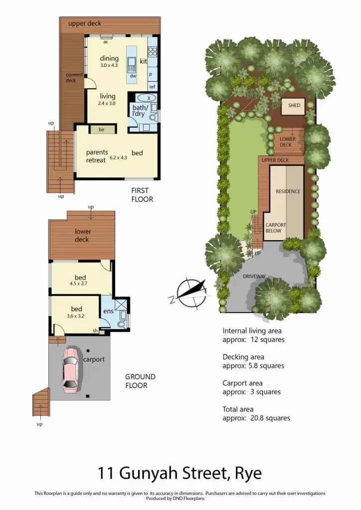 Floorplan of Homely house listing, 11 Gunyah Street, Rye VIC 3941