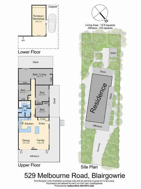 Floorplan of Homely house listing, 529 Melbourne Road, Blairgowrie VIC 3942