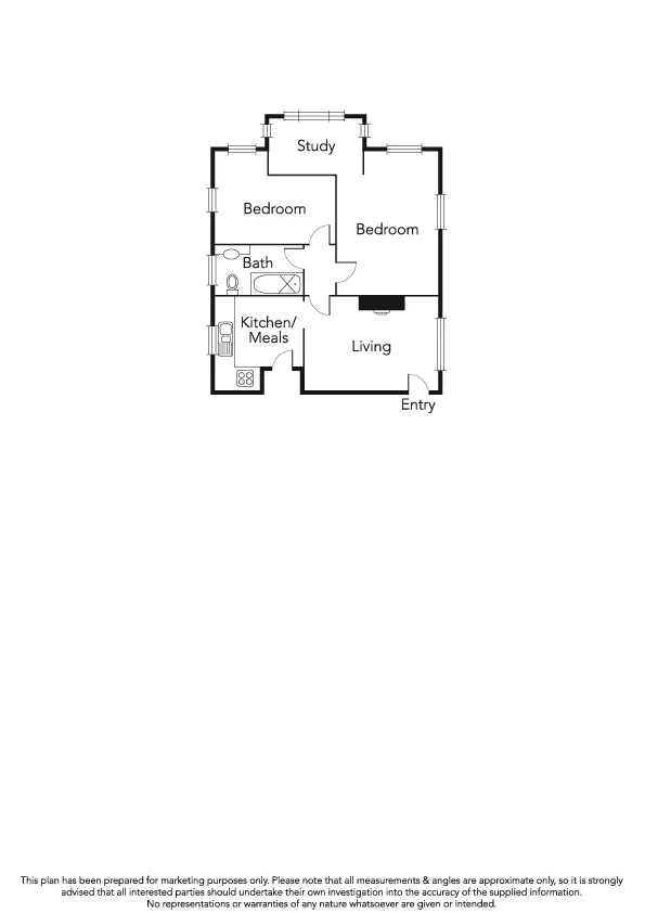 Floorplan of Homely apartment listing, 2/78 Kerferd Road, Albert Park VIC 3206