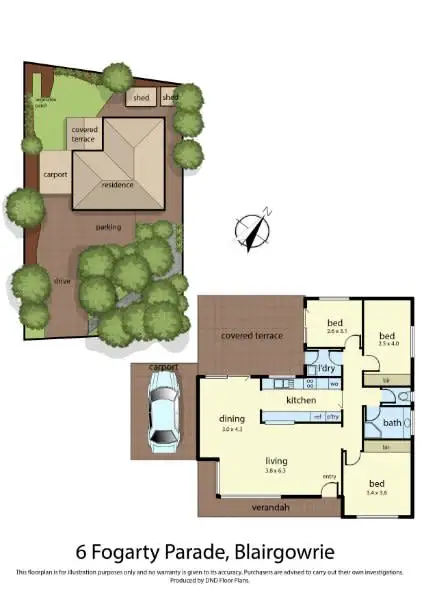 Floorplan of Homely house listing, 6 Fogarty Parade, Blairgowrie VIC 3942
