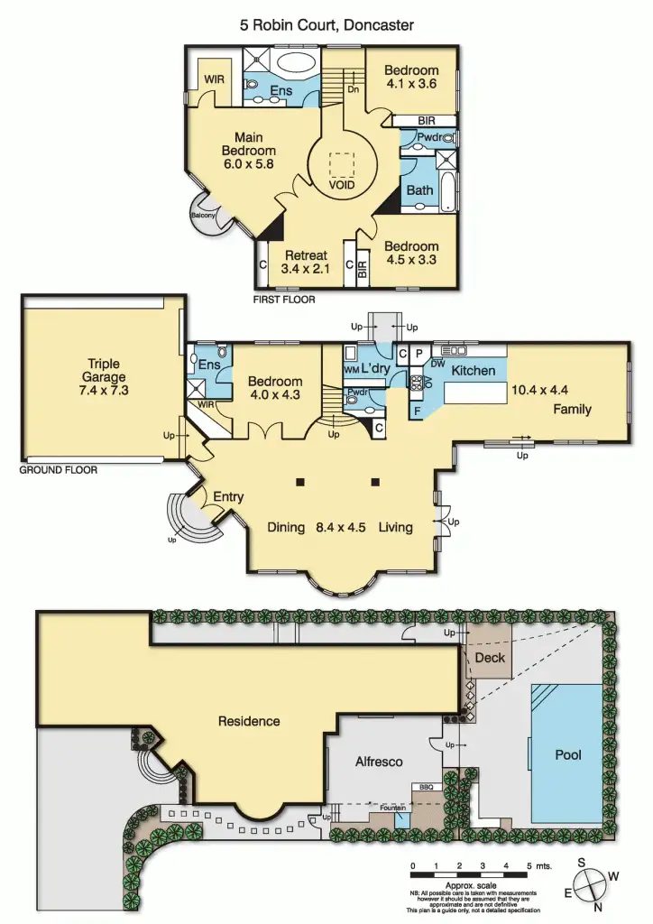 Floorplan of Homely house listing, 5 Robin Court, Doncaster VIC 3108