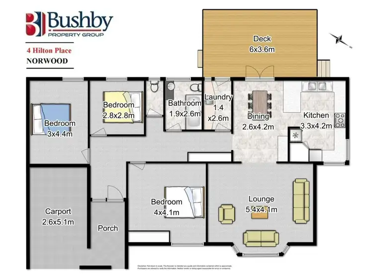 Floorplan of Homely house listing, 4 Hilton Place, Norwood TAS 7250
