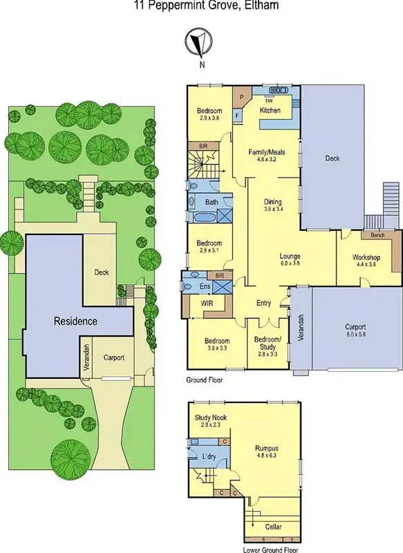 Floorplan of Homely house listing, 11 Peppermint Grove, Eltham VIC 3095