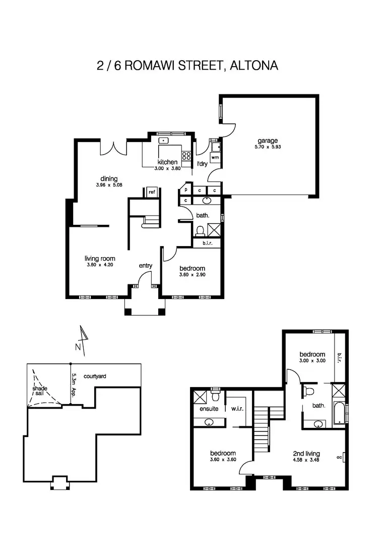 Floorplan of Homely townhouse listing, 2/6 Romawi Street, Altona VIC 3018