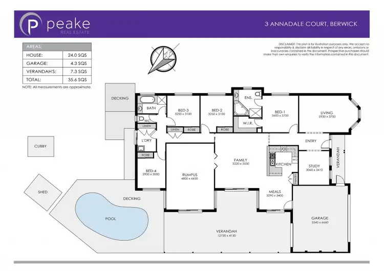 Floorplan of Homely house listing, 3 Annadale Court, Berwick VIC 3806