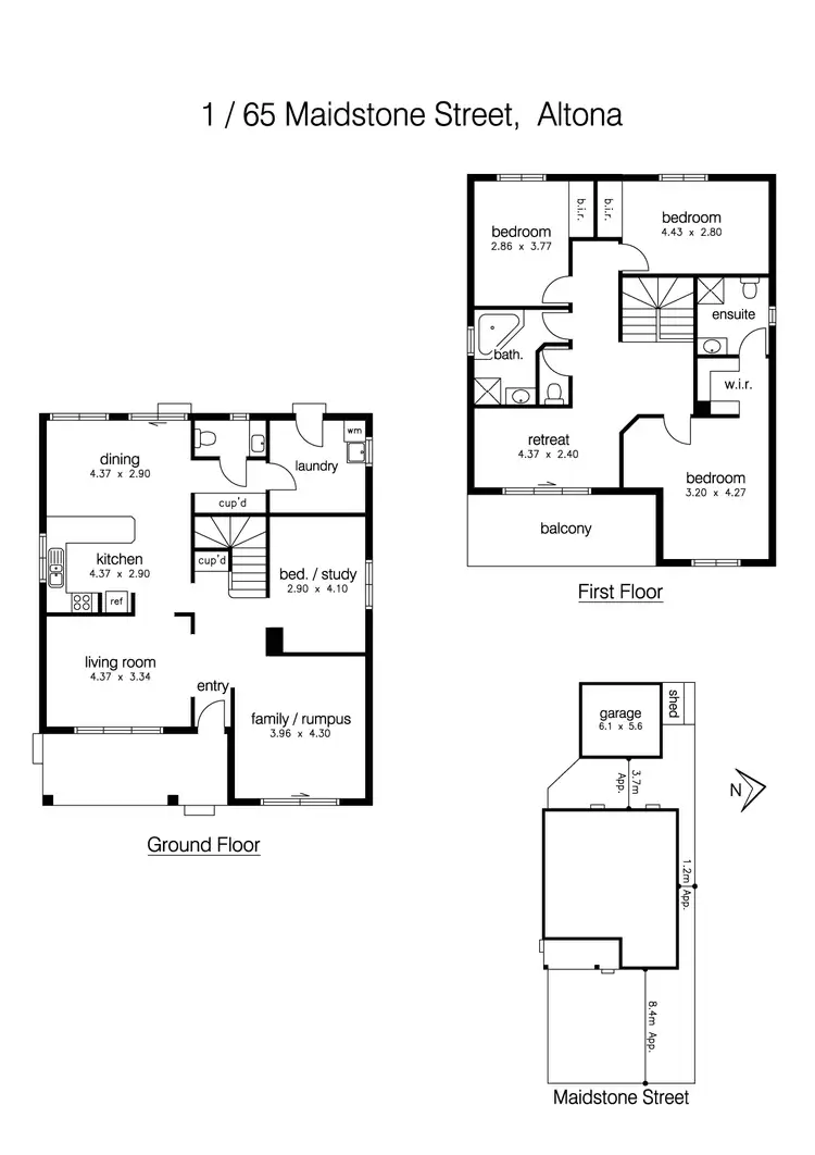 Floorplan of Homely townhouse listing, 1/65 Maidstone Street, Altona VIC 3018
