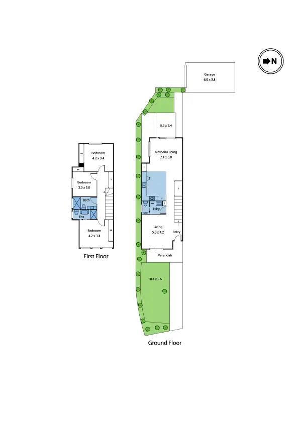 Floorplan of Homely townhouse listing, 5/15 Conifer Avenue, Brooklyn VIC 3012
