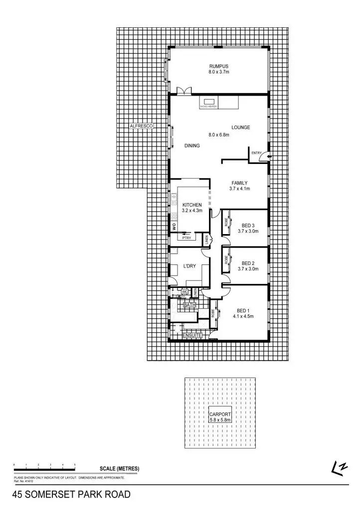 Floorplan of Homely house listing, 45 Somerset Park Road, Junortoun VIC 3551
