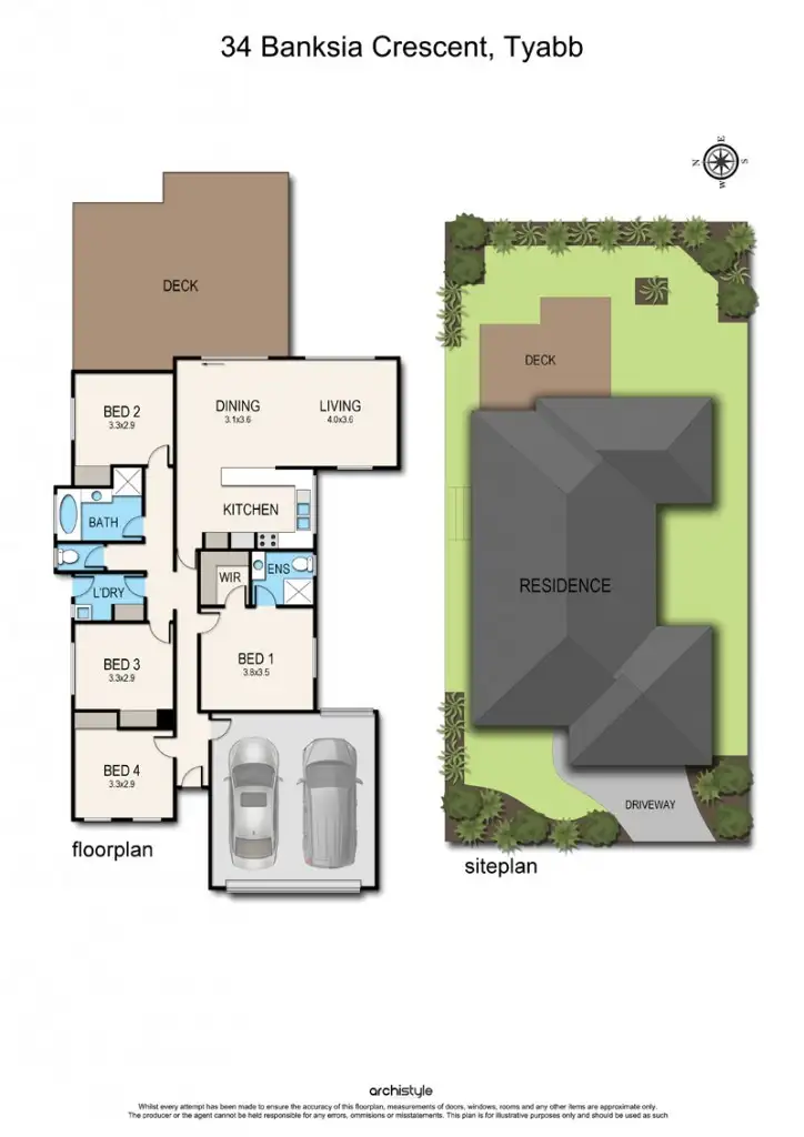 Floorplan of Homely house listing, 34 Banksia Crescent, Tyabb VIC 3913