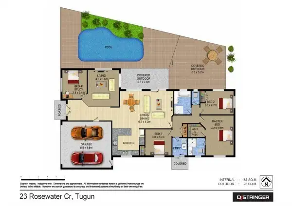 Floorplan of Homely house listing, 23 Rosewater Crescent, Tugun QLD 4224