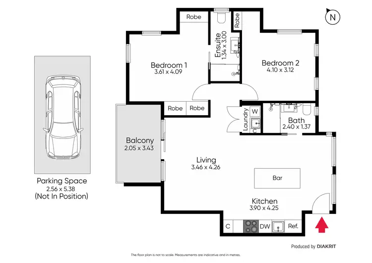 Floorplan of Homely apartment listing, 2/14 Nepean Highway, Brighton VIC 3186