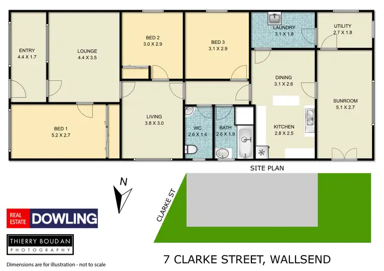 Floorplan of Homely house listing, 7 Clarke Street, Wallsend NSW 2287