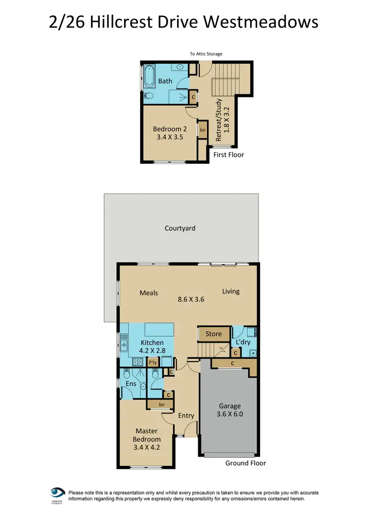 Floorplan of Homely townhouse listing, 2/26 Hillcrest Drive, Westmeadows VIC 3049