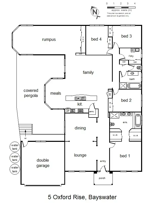 Floorplan of Homely house listing, 5 Oxford Rise, Bayswater VIC 3153