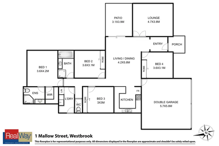 Floorplan of Homely house listing, 1 Mallow Street, Westbrook QLD 4350