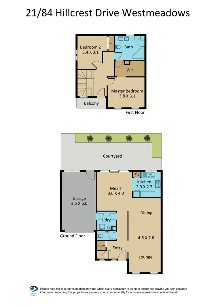 Floorplan of Homely townhouse listing, 21/84 Hillcrest Drive, Westmeadows VIC 3049