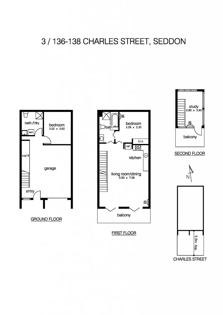 Floorplan of Homely house listing, 3/138 Charles Street, Seddon VIC 3011